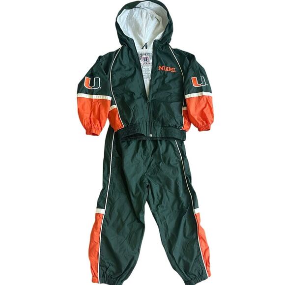 Y2K 90’s GENUINE STUFF TRACK SUIT KIDS SZ 5-6 UNIVERSITY OF MIAMI HURRICANES - Picture 1 of 16